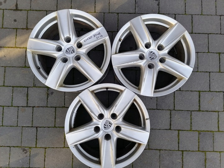 3x Alufelge 18 Zoll 8.0" 5x130 7P5601025D Porsche Rim Wheel FEL9557012716tf