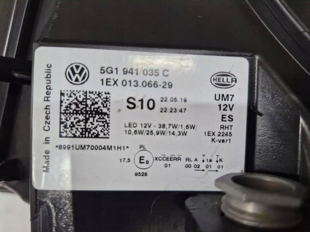 Frontscheinwerfer VW Golf VII 5G1941035C Links Scheinwerfer Headlight SCH2598062776hm