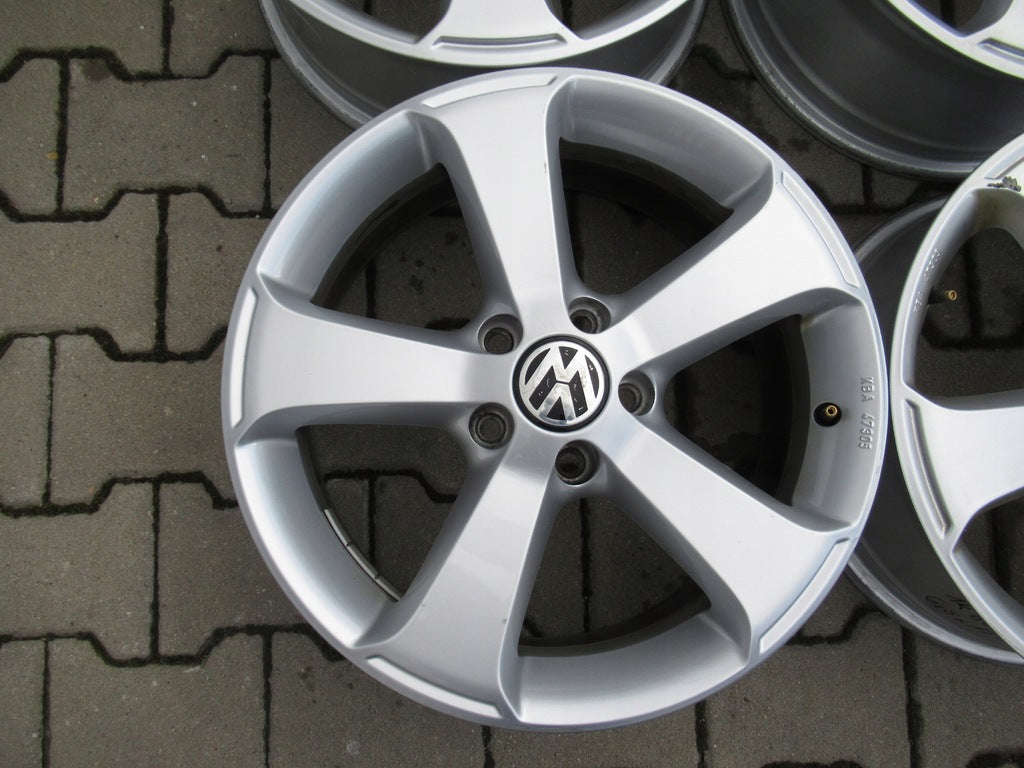 4x Alufelge 17 Zoll 6.5" 5x112 39ET Glanz Silber 1K8071497 VW Scirocco Passat FEL7718148344xt