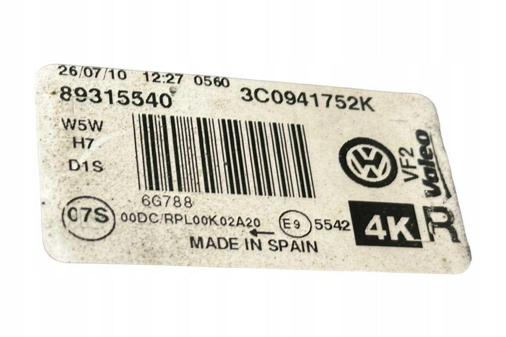 Frontscheinwerfer VW Passat Alltrack 3C0941752K Rechts Scheinwerfer Headlight SCH8283905104me