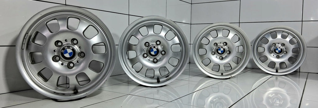 4x Alufelge 16 Zoll 7.0" 5x120 47ET Glanz Silber 1094502 BMW 3 E46 Rim Wheel FEL8559014454cu