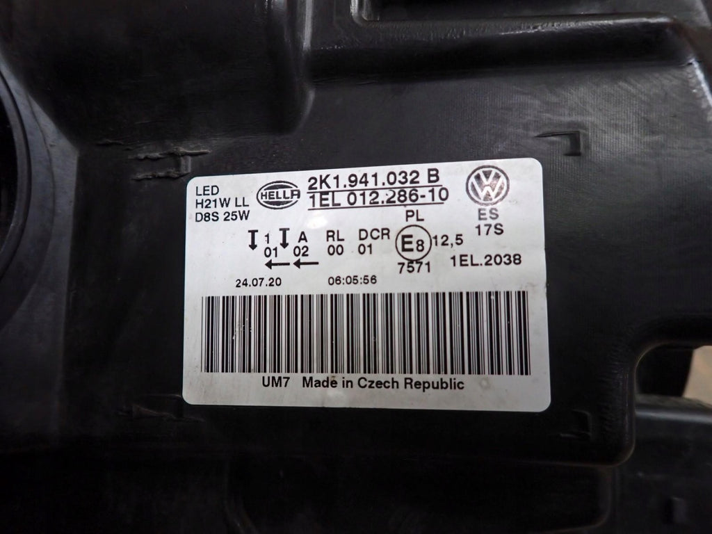 Frontscheinwerfer VW Caddy I 2K1941032B Xenon Rechts Scheinwerfer Headlight SCH4634423535mi