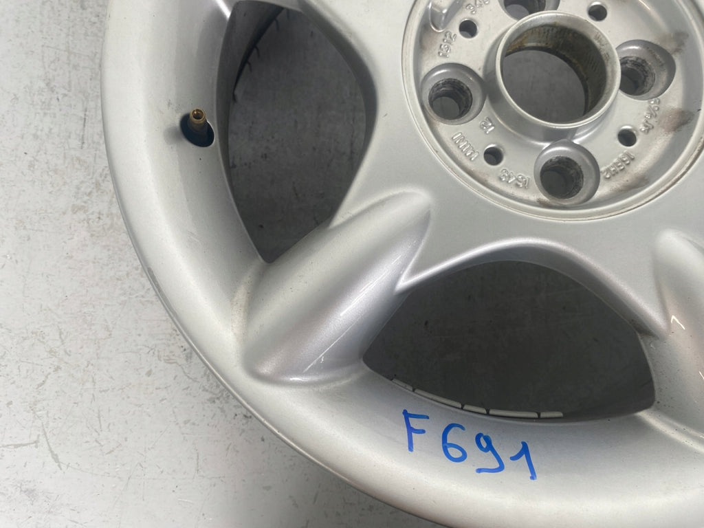 1x Alufelge 16 Zoll 6.5" 4x100 48ET Glanz Silber Mini R50 Rim Wheel FEL2300938827cu