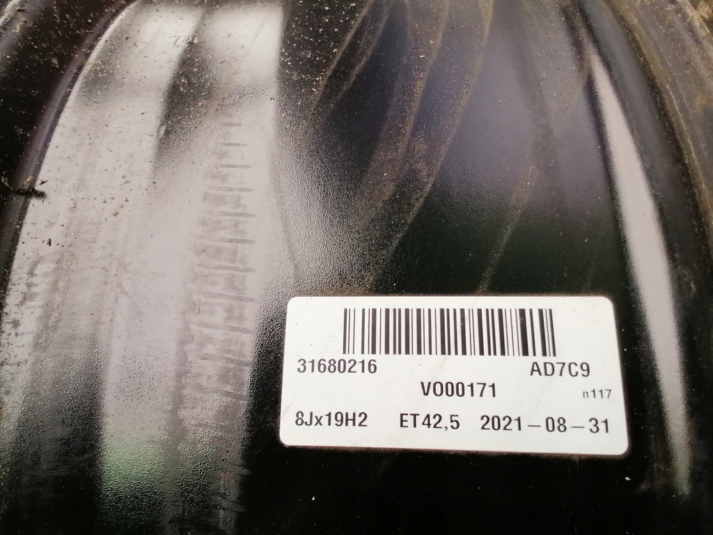 1x Alufelge 19 Zoll 9.0" 5x108 42 5ET 31680216 Volvo Xc90 Xc60 Rim Wheel FEL9753029703yc
