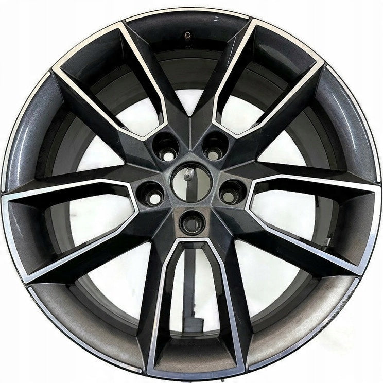 1x Alufelge 18 Zoll 7.5" 5x112 51ET Glanz Graphit 5E0601025 Mg Rim Wheel