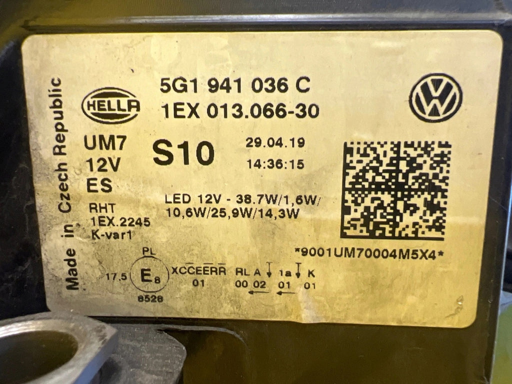 Frontscheinwerfer VW Golf VII 5G1941036C LED Rechts Scheinwerfer Headlight SCH6170690971yc