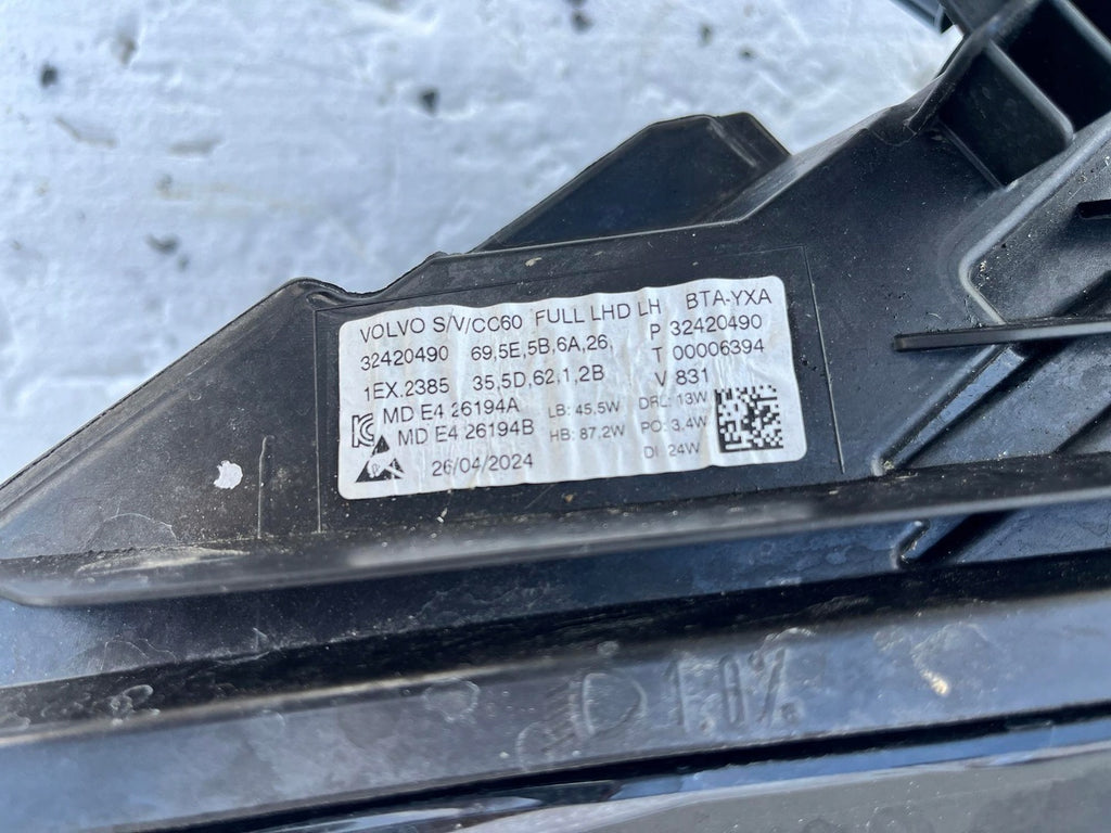 Frontscheinwerfer Volvo V60 S60 III 32420490 Full LED Links Headlight SCH2905413267ep