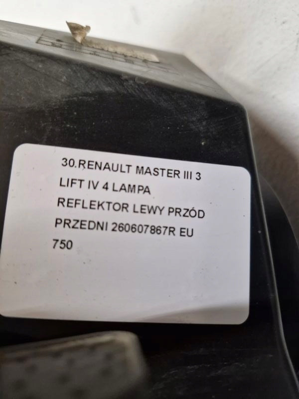 Frontscheinwerfer Renault Master III 260607867R- Links Scheinwerfer Headlight SCH3180997100ke
