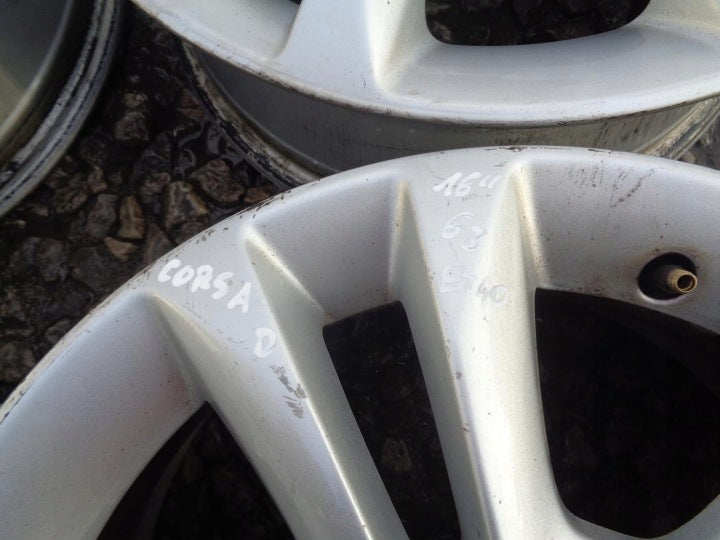 4x Alufelge 16 Zoll 6.0" 5x110 40ET Silber Opel Corsa E D Rim Wheel FEL1688716183qn