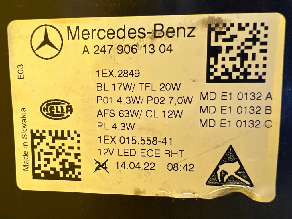 Frontscheinwerfer Mercedes-Benz W247 A2479061304 LED Links Headlight SCH4798763579uf