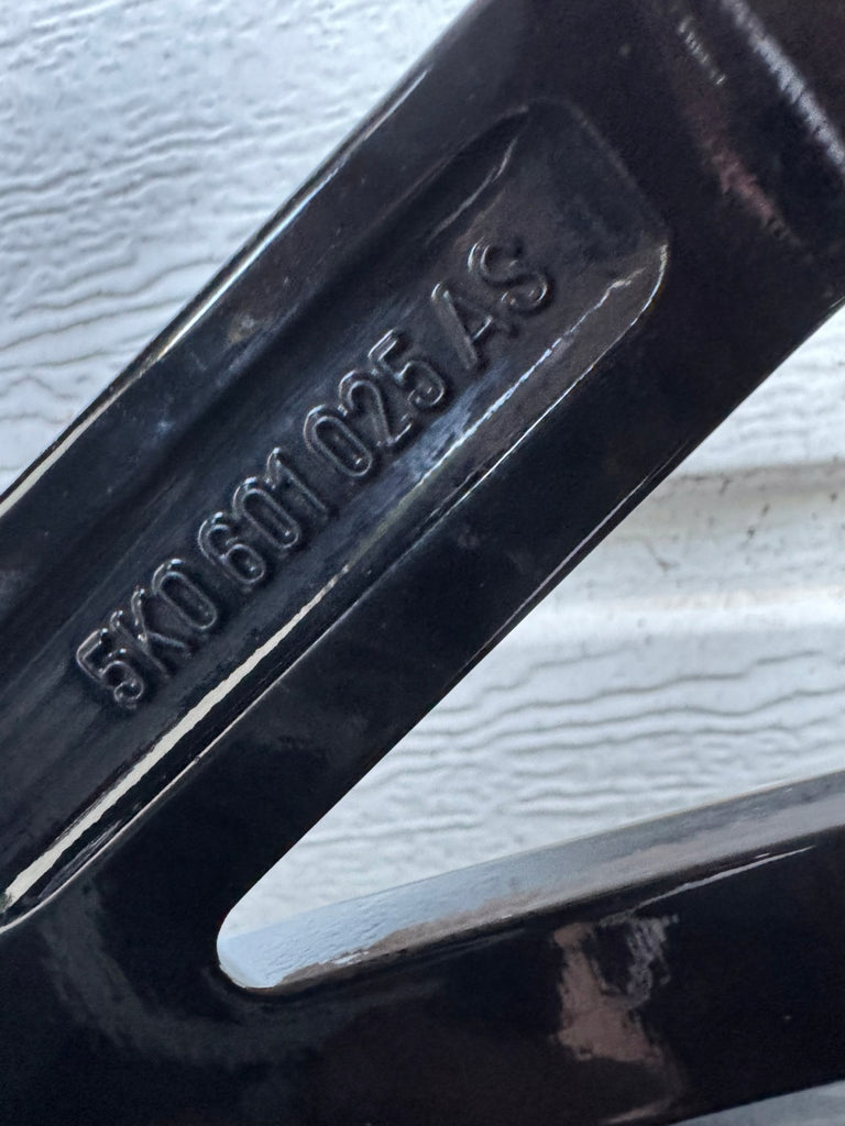 1x Alufelge 17 Zoll 7.0" 5x112 54ET Glanz Schwarz 5K0601025AS VW Golf VI I Caddy FEL9359761092cj