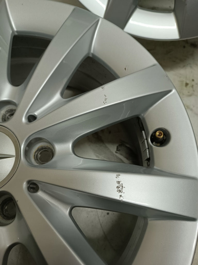 4x Alufelge 16 Zoll 6.5" 5x112 49ET Glanz Silber A2464010202 Mercedes-Benz FEL3433649131wb