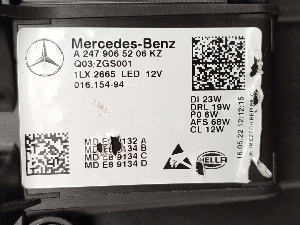 Frontscheinwerfer Mercedes-Benz Gla 2479065206 LED Rechts Scheinwerfer Headlight SCH6506392497or