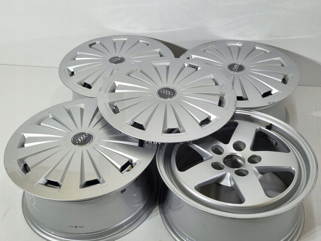 4x Alufelge 16 Zoll 7.0" 5x112 35ET Glanz Silber 8W0601025 Audi Rim Wheel