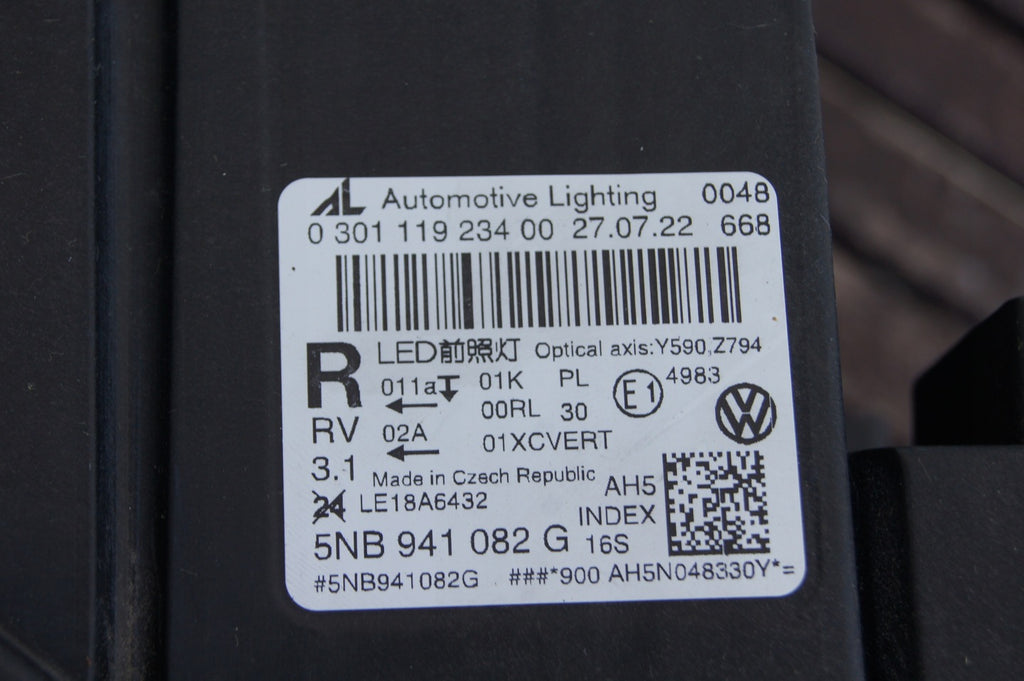 Frontscheinwerfer VW Tiguan 5NB941082G LED Rechts Scheinwerfer Headlight SCH8795068465uz