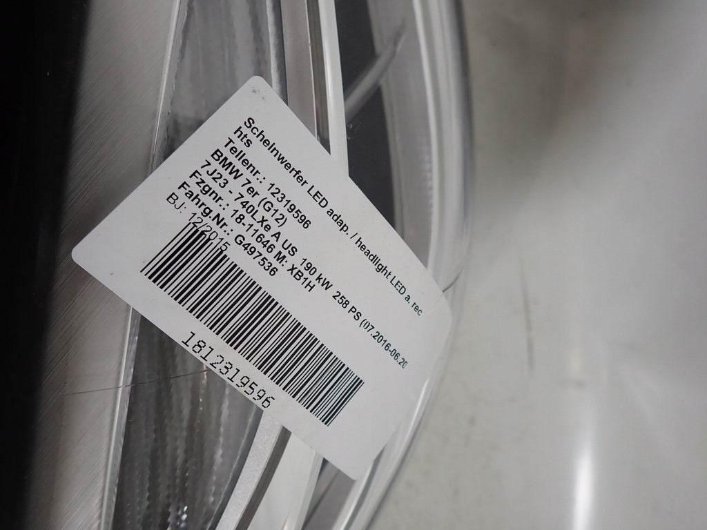 Frontscheinwerfer BMW 7 G11 G12 12319596 LED Rechts Scheinwerfer Headlight SCH6176359541vj