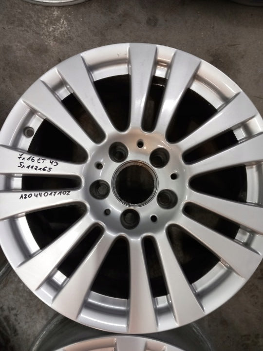 4x Alufelge 16 Zoll 7.0" 5x112 43ET A2044017102 Mercedes-Benz W204 Rim Wheel FEL5452776548cz