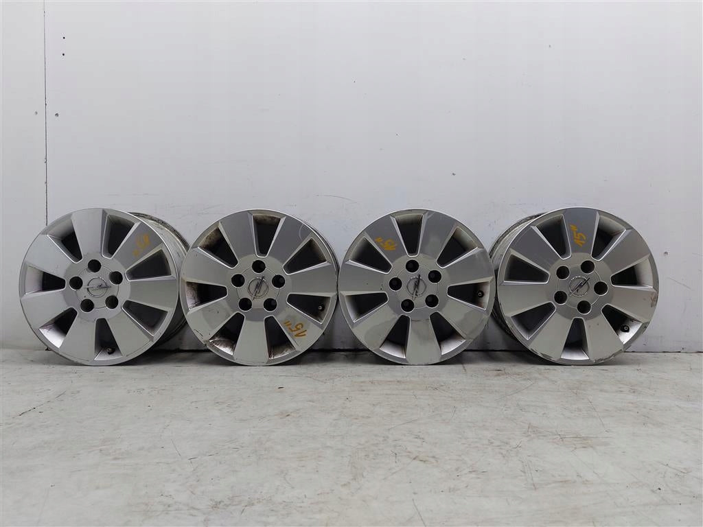 4x Alufelge 15 Zoll 6.0" 5x110 Matt Silber 13157780 Opel Astra H Meriva FEL9173885444xh