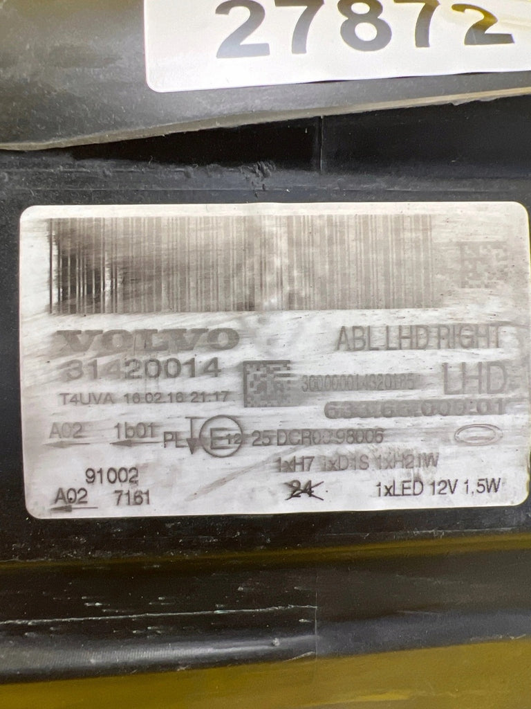 Frontscheinwerfer Volvo V70 S80 31420014 Xenon Rechts Scheinwerfer Headlight SCH1484743083xo