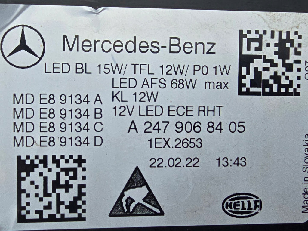 Frontscheinwerfer Mercedes-Benz W247 A2479068405 LED Rechts Headlight SCH2313099740th