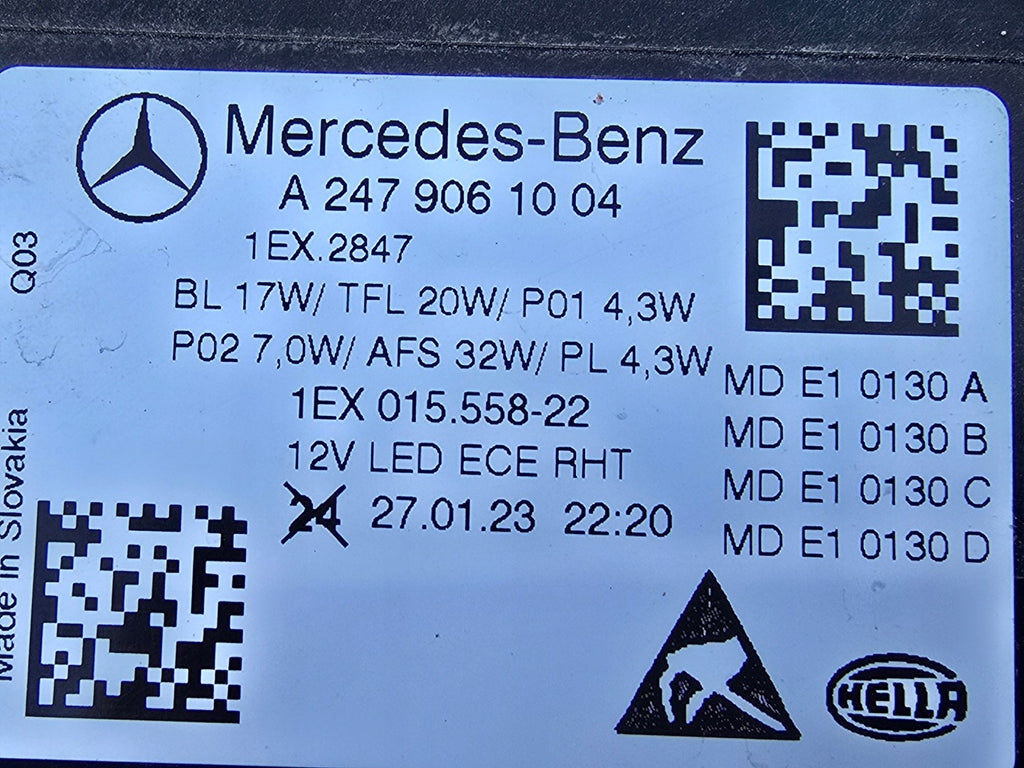 Frontscheinwerfer Mercedes-Benz W247 A2479061004 Rechts Scheinwerfer Headlight SCH5902974400df