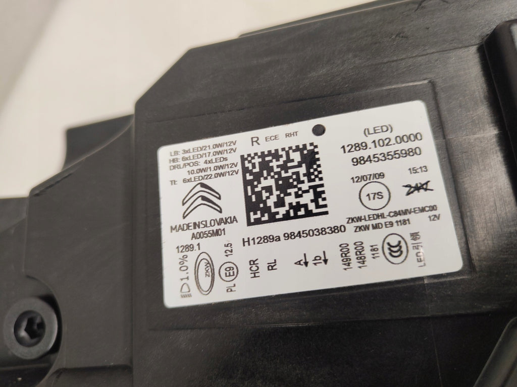 Frontscheinwerfer Citroën C5 Aircross 9845356280 LED Rechts oder Links SCH1836679455zk