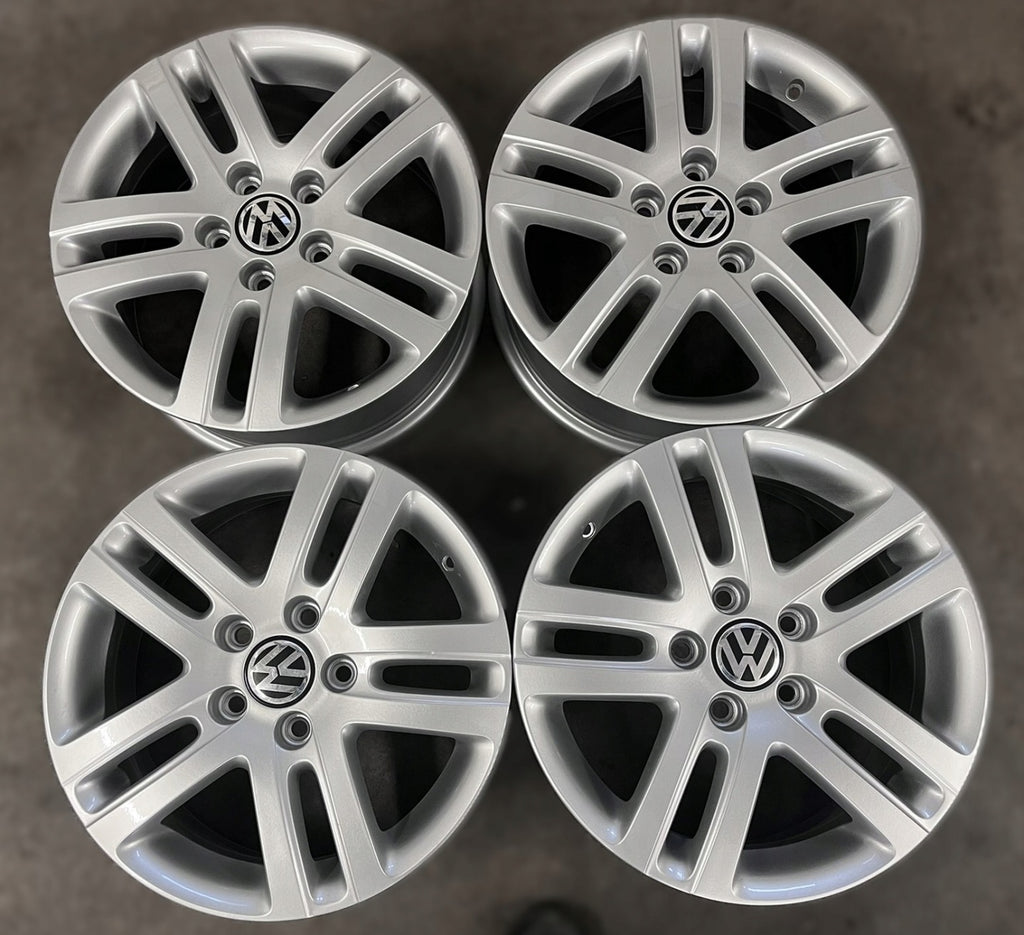 4x Alufelge 16 Zoll 6.5" 5x112 1K0601025AJ VW Golf VIII Touran I Caddy Rim Wheel FEL5851683358xp