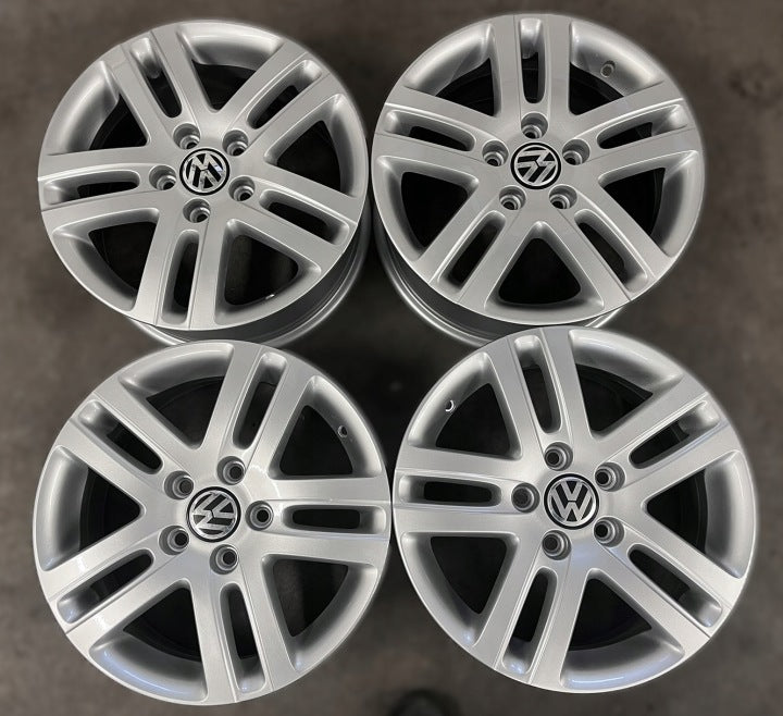 4x Alufelge 16 Zoll 6.5" 5x112 1K0601025AJ VW Golf VIII Touran I Caddy Rim Wheel FEL5851683358xp