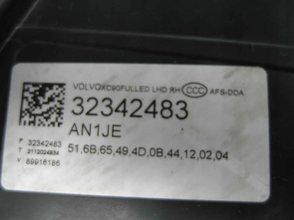 Frontscheinwerfer Volvo Xc90 II 32342483 Full LED Rechts Scheinwerfer Headlight SCH2795711407tb