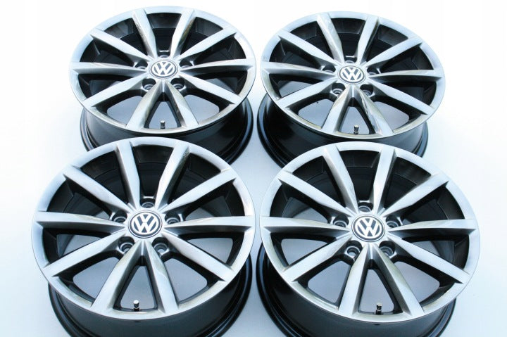 4x Alufelge 16 Zoll 6.5" 5x112 Glanz 5G0601025BQ VW Passat Beetle Touran Jetta FEL3714780751td