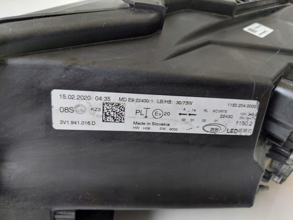 Frontscheinwerfer Skoda Superb III 3V2941016D Ein Stück (Rechts oder Links)