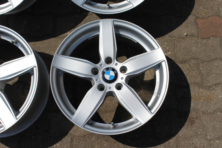 4x Alufelge 17 Zoll 7.5" 5x120 37ET Matt Silber KBA49260 BMW 3 F30 E90 Rim Wheel FEL9137102861qt