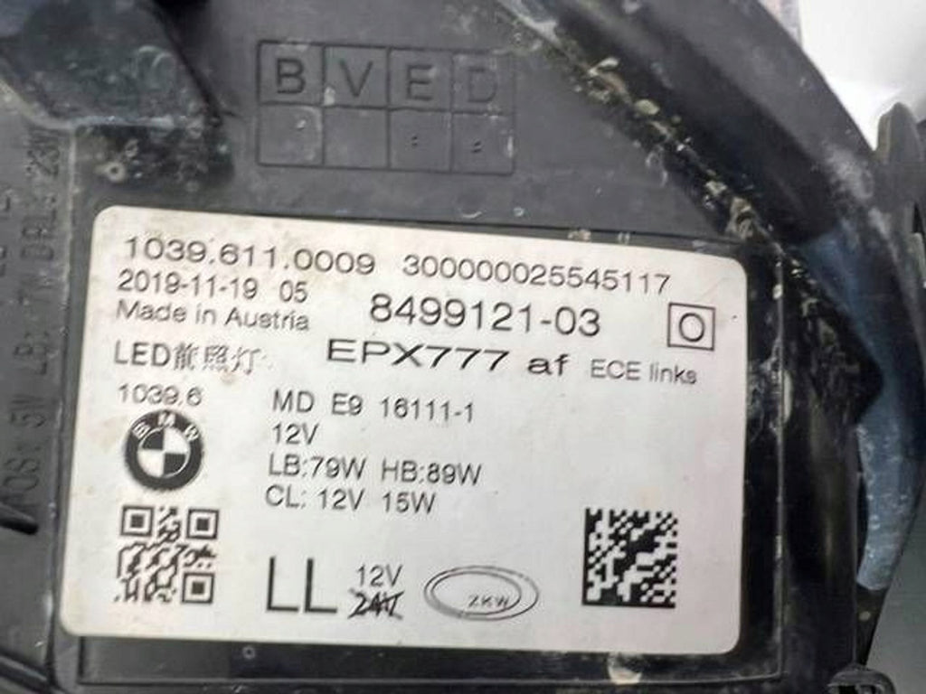 Frontscheinwerfer BMW 5 G31 G30 8499121-03 LED Links Scheinwerfer Headlight