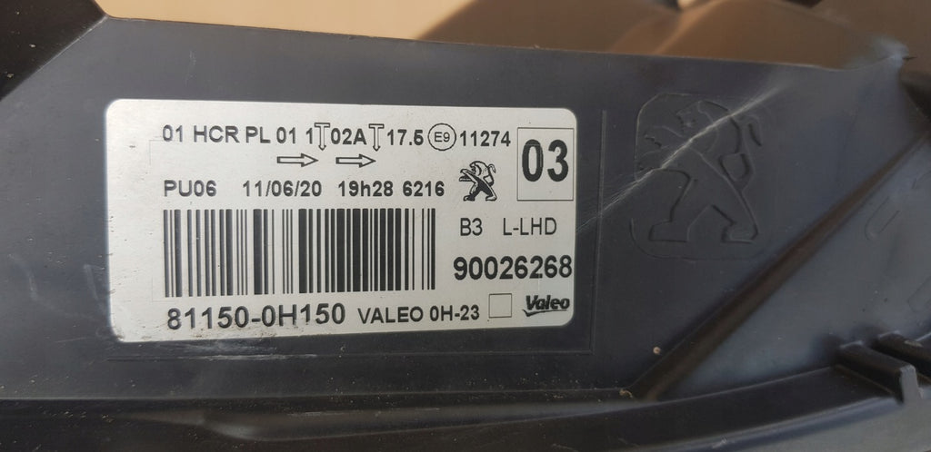 Frontscheinwerfer Peugeot 108 90026268 LED Links Scheinwerfer Headlight SCH8268180889kr