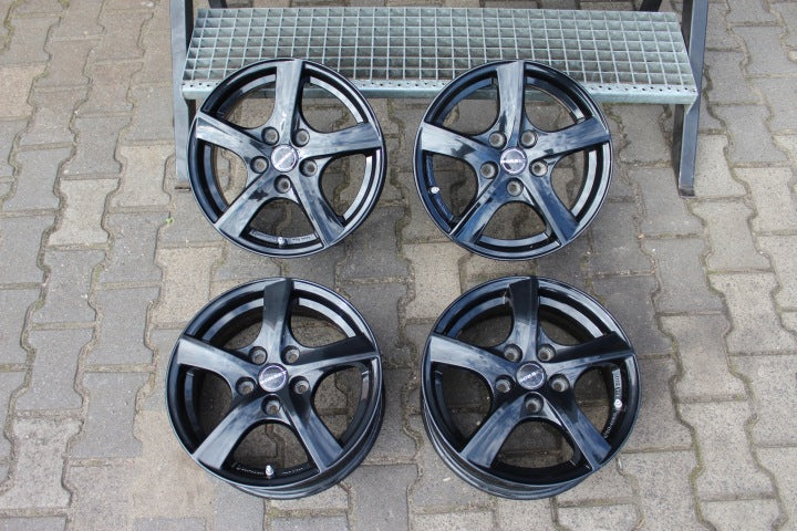 4x Alufelge 15 Zoll 5.5" 5x112 46ET Glanz Schwarz Audi I Rim Wheel FEL8452208896gk