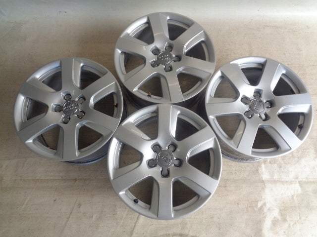 4x Alufelge 17 Zoll 7.5" 5x112 37ET Glanz Silber 4G0601025L Audi Rim Wheel