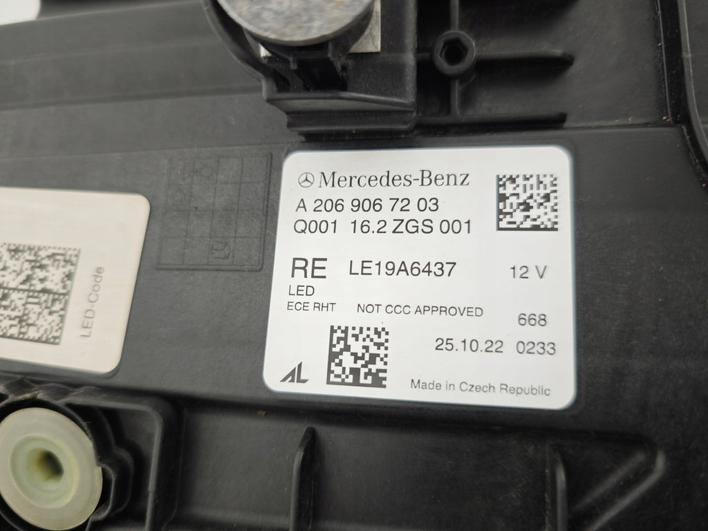 Frontscheinwerfer Mercedes-Benz W206 A2069067203 Full LED Rechts Headlight SCH9044052163zo