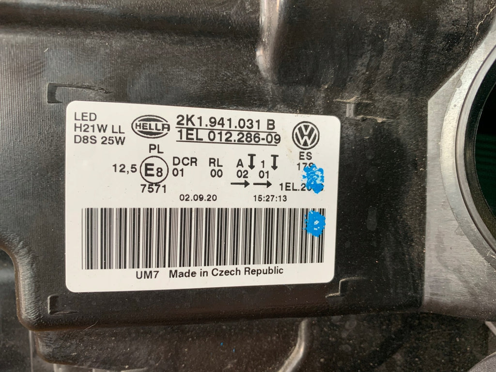 Frontscheinwerfer VW Caddy 2K1941031B LED Links Scheinwerfer Headlight SCH8776613278tn