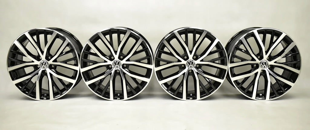 4x Alufelge 17 Zoll 7.5" 5x100 44ET Glanz Schwarz 6C0601025K VW Polo Rim Wheel FEL1672899425mt