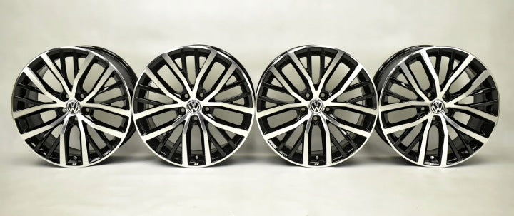 4x Alufelge 17 Zoll 7.5" 5x100 44ET Glanz Schwarz 6C0601025K VW Polo Rim Wheel FEL1672899425mt