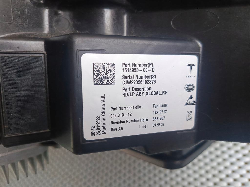 Frontscheinwerfer Tesla 3 1514953-00-D Full LED Rechts Scheinwerfer Headlight SCH5921684078gm