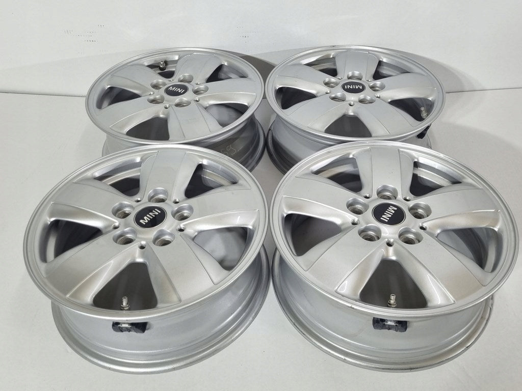 4x Alufelge 15 Zoll 5.5" 5x112 46ET Glanz Silber 6855101 Mini Rim Wheel FEL6463992510ih