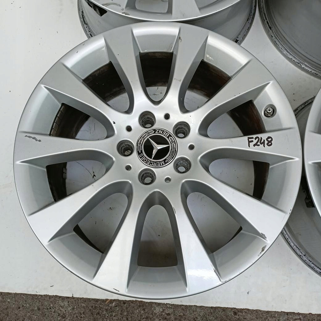 4x Alufelge 18 Zoll 8.0" 5x112 56ET Glanz Silber A1664010602 Mercedes-Benz FEL1964568188rh