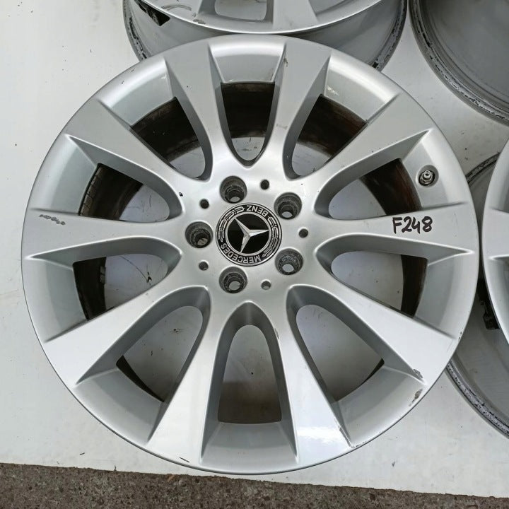4x Alufelge 18 Zoll 8.0" 5x112 56ET Glanz Silber A1664010602 Mercedes-Benz FEL1964568188rh