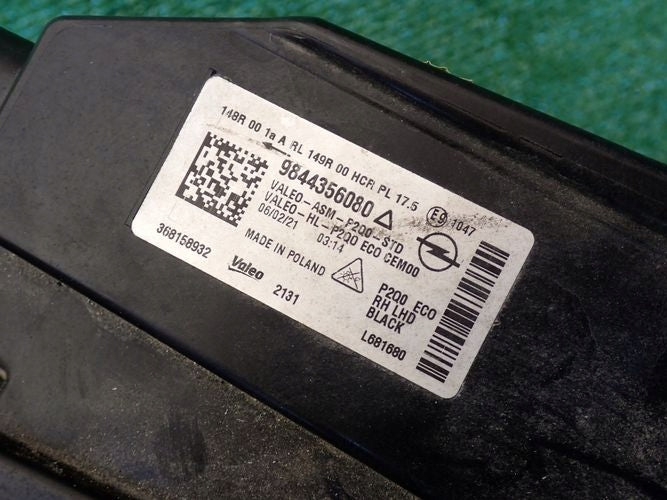 Frontscheinwerfer Opel Mokka 9844356080 LED Rechts Scheinwerfer Headlight SCH5996584655ve