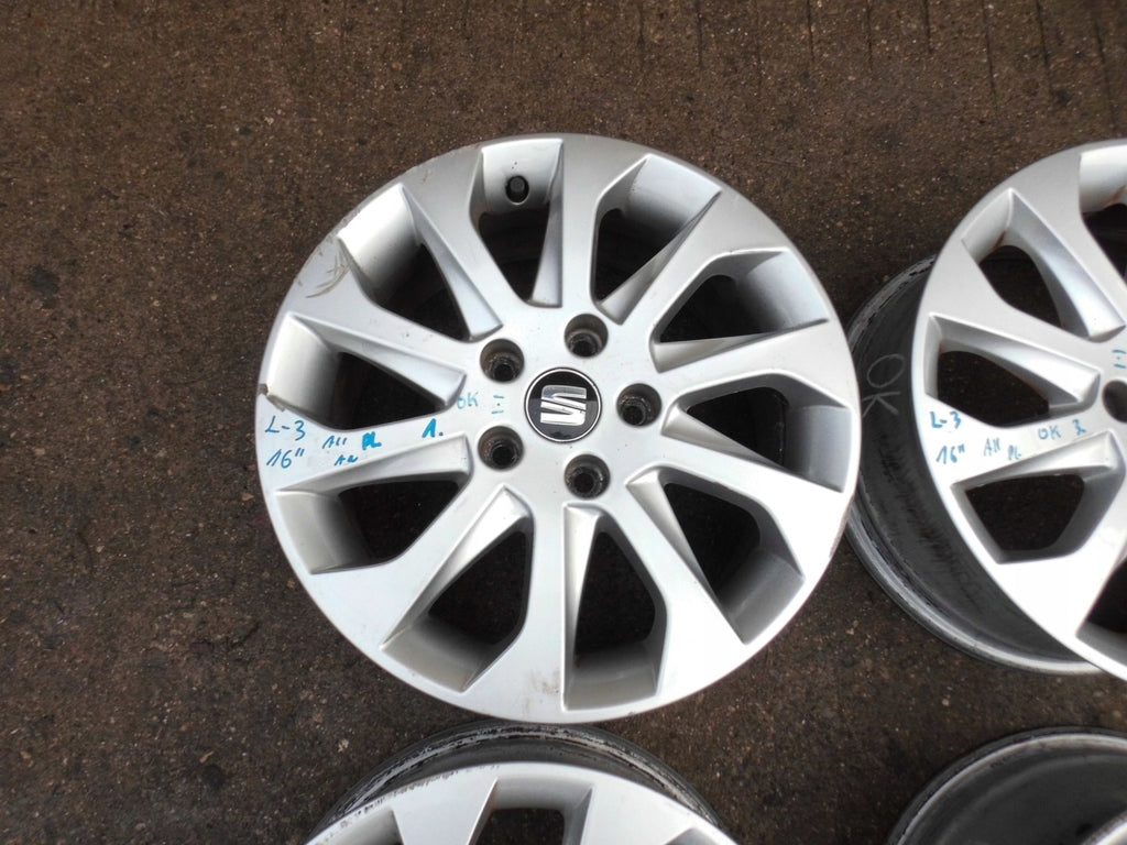 4x Alufelge 16 Zoll 6.5" 5x112 50ET 5F0601025A Seat Leon Rim Wheel FEL1448926853yl