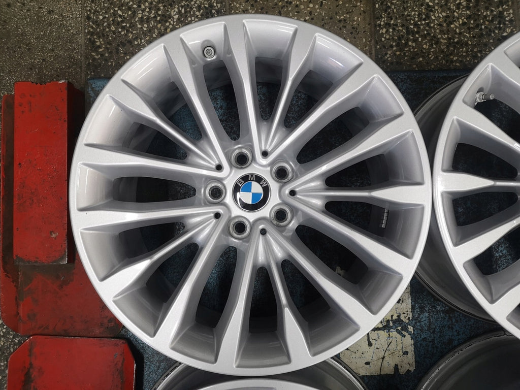 4x Alufelge 18 Zoll 8.0" 5x112 30ET Glanz Silber 6863418 BMW G30 Rim Wheel FEL1831486978wc