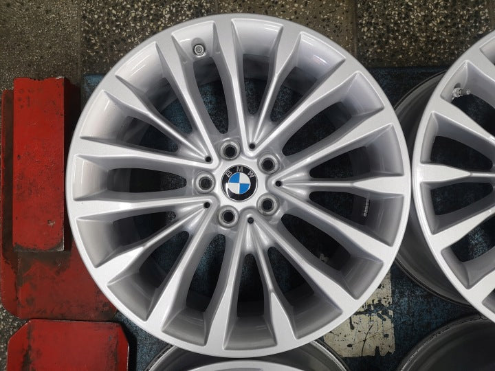 4x Alufelge 18 Zoll 8.0" 5x112 30ET Glanz Silber 6863418 BMW G30 Rim Wheel FEL1831486978wc