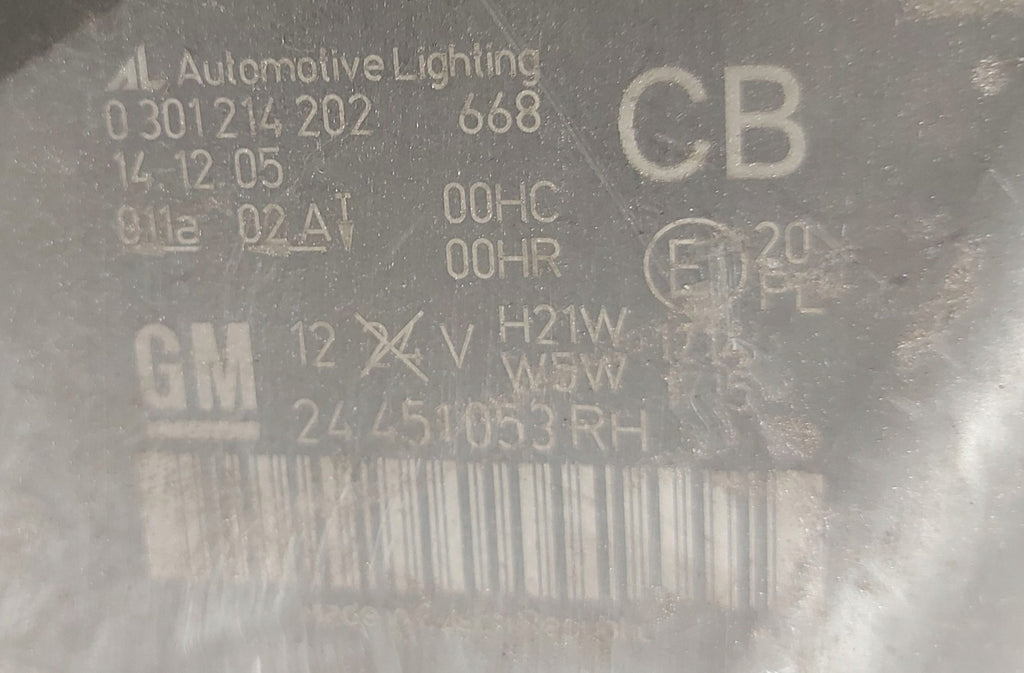 Frontscheinwerfer Opel Zafira B 24451053RH Rechts Scheinwerfer Headlight SCH1287583843cu