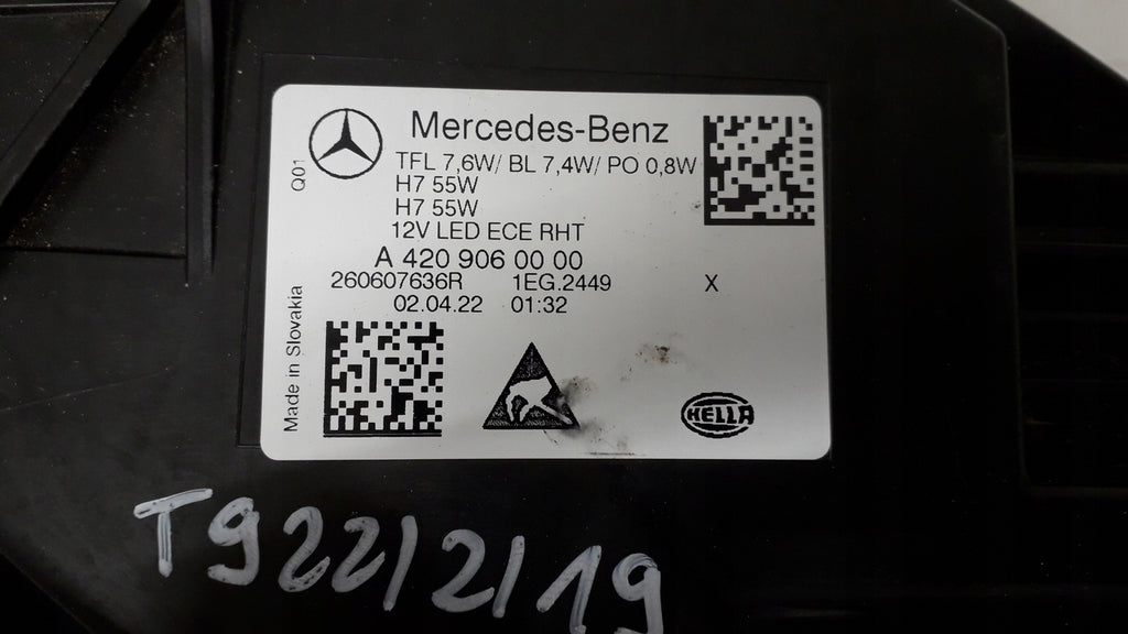 Frontscheinwerfer Mercedes-Benz Citan W420 A4209060000 Links Headlight